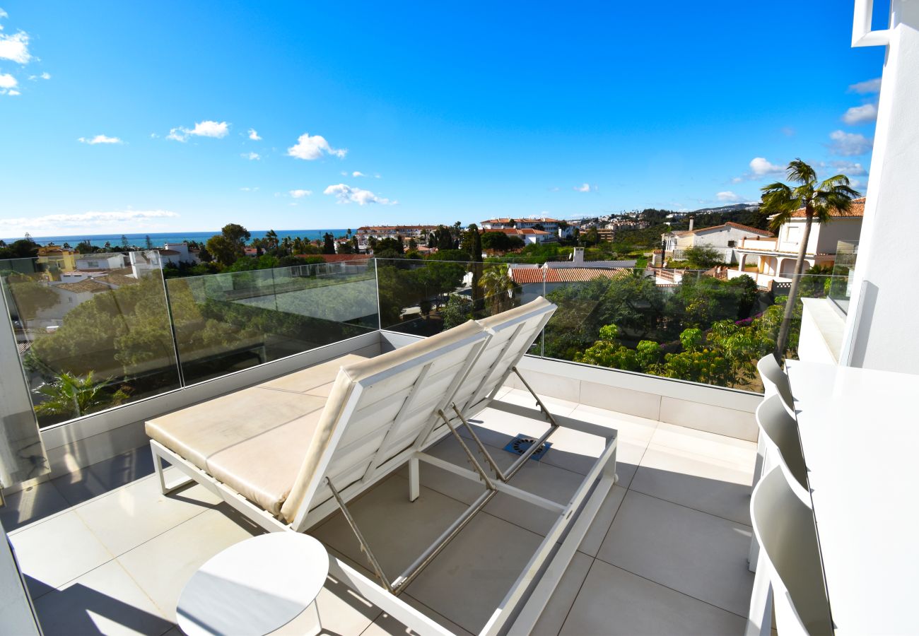 Apartamento en Mijas Costa - Apartamento en planta alta | Vistas al mar y piscina preciosas
