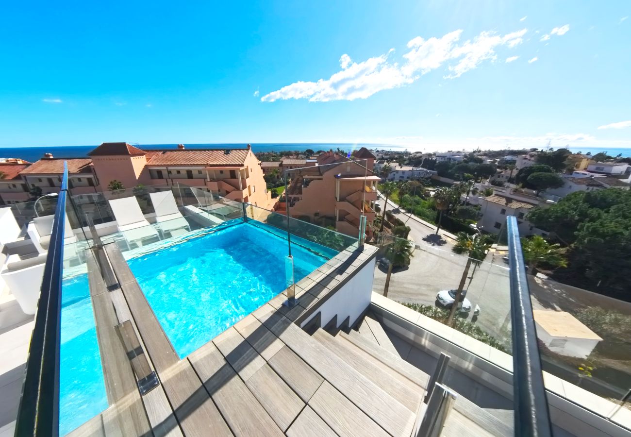 Apartamento en Mijas Costa - Apartamento en planta alta | Vistas al mar y piscina preciosas